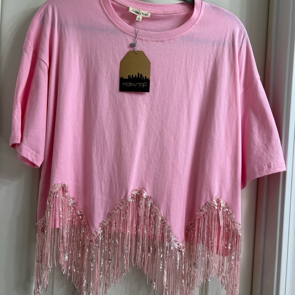 Main Strip Pink Casual Tee